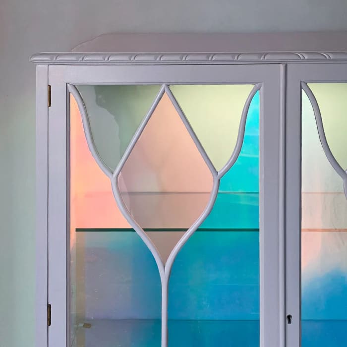 The Chloe Stained Glass Drinks Cabinet | Luminous Art Deco