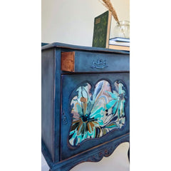 The Irene Hand-Painted Floral Glass Drinks Cabinet by Chloe