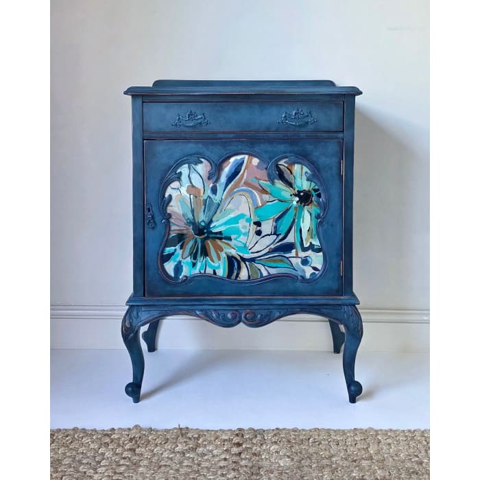 The Irene Hand-Painted Floral Glass Drinks Cabinet by Chloe