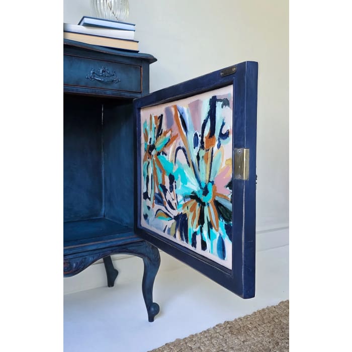 The Irene Hand-Painted Floral Glass Drinks Cabinet by Chloe