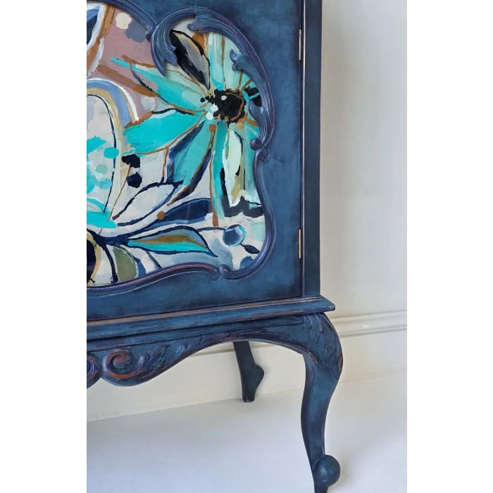 The Irene Hand-Painted Floral Glass Drinks Cabinet by Chloe