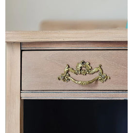 The Irene Painted Glass Drinks Cabinet | Limewashed