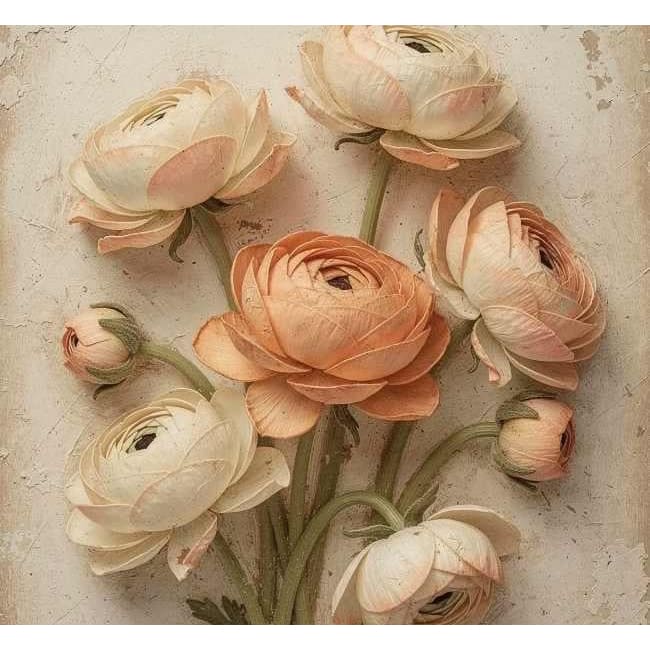 Three Yellow Goats 'Blush' Decoupage Paper - A1