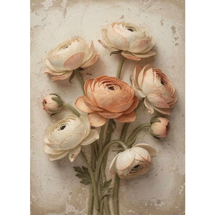 Three Yellow Goats 'Blush' Decoupage Paper - A1