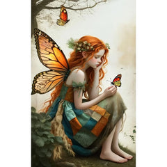 Complete Girl with Butterfly A1 decoupage paper for furniture upcycling and decorative projects