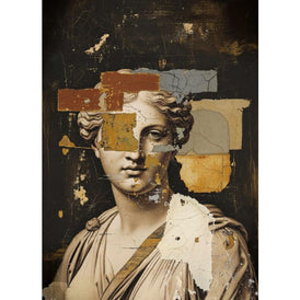 Three Yellow Goats 'Plaster Bust' Decoupage Paper - A1