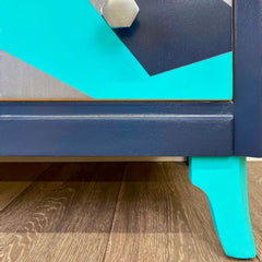 Upcycled Lebus 3 Drawer Chest of Drawers | Hand-Painted