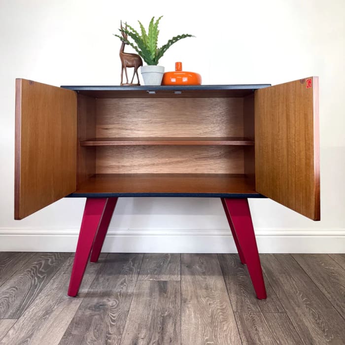 Vibrant Retro G Plan Cabinet | Bold Mid-Century Upcycled