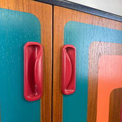 Vibrant Retro G Plan Cabinet | Bold Mid-Century Upcycled