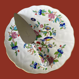 Vintage Aynsley Pembroke Cake Plate & Slice Set