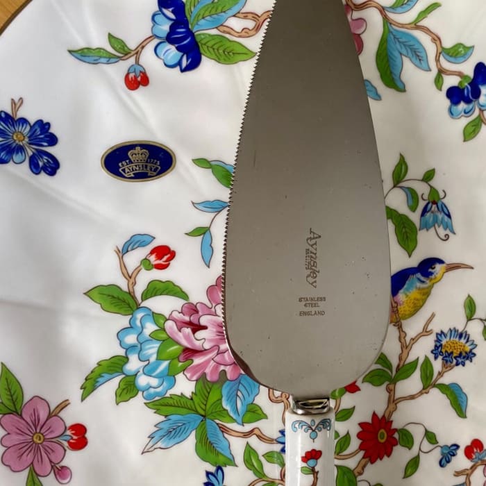 Vintage Aynsley Pembroke Cake Plate & Slice Set
