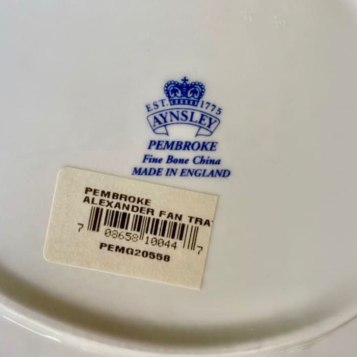 Vintage Aynsley Pembroke Fan Tray Plate | English Bone