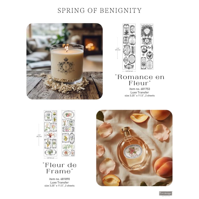 Vintage Botanical Labels Luxe Transfer | Fleur De Frame | Redesign with Prima Decal