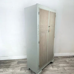 Vintage Double Door Wardrobe in Farrow & Ball Eddy