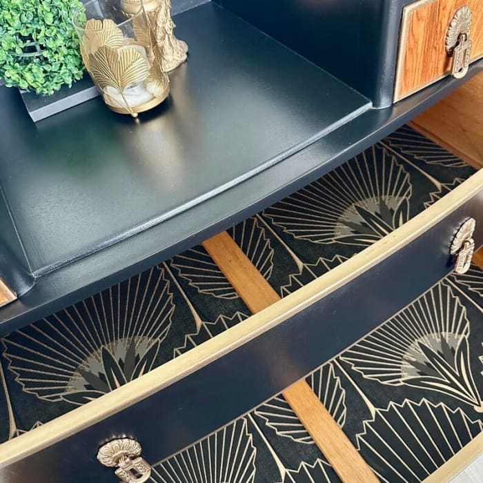 Vintage Dressing Table with Mirror | Luxury Art Deco