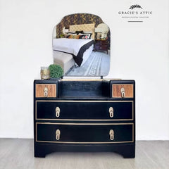 Vintage Dressing Table with Mirror | Luxury Art Deco