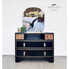 Vintage Dressing Table with Mirror | Luxury Art Deco