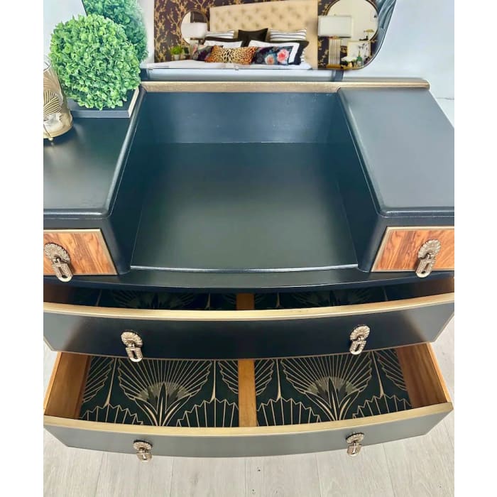 Vintage Dressing Table with Mirror | Luxury Art Deco