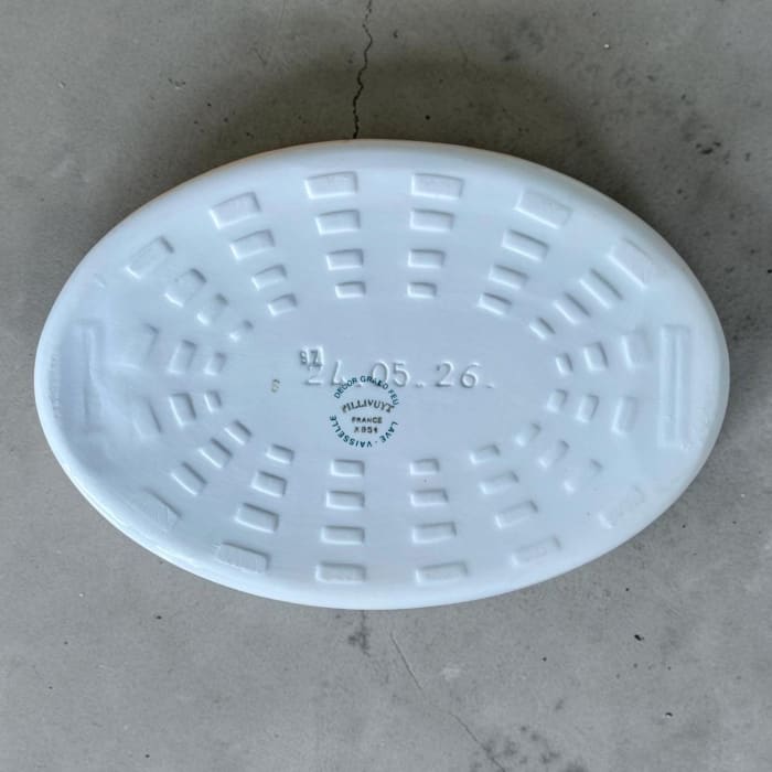 Vintage French Pillivuyt Wildflower Oval Porcelain Baking Dish