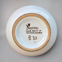 Vintage Neofitou Greek Porcelain Vases | Classical Design with 24k Gold Detailing