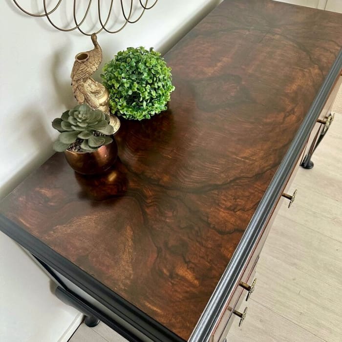 Vintage Queen Ann Dressing Table | Burr Walnut by Gracie’s