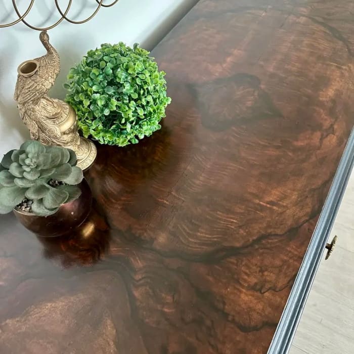 Vintage Queen Ann Dressing Table | Burr Walnut by Gracie’s