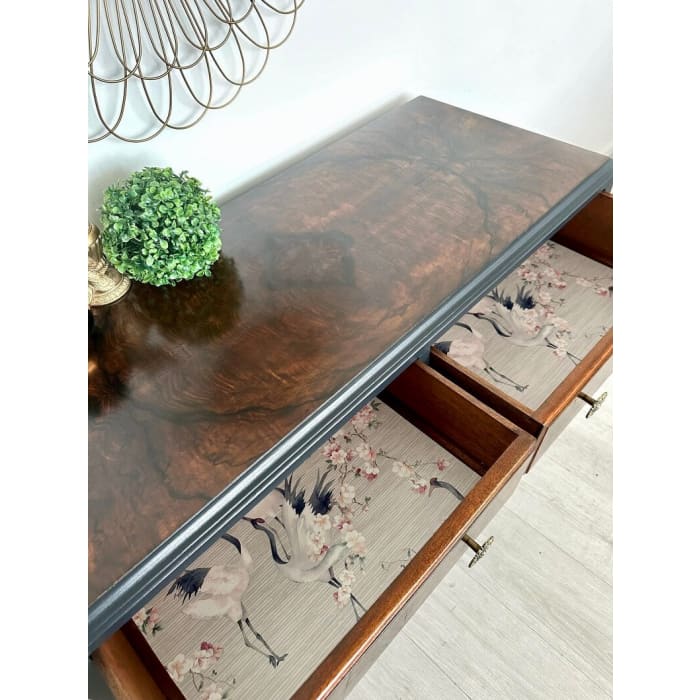 Vintage Queen Ann Dressing Table | Burr Walnut by Gracie’s