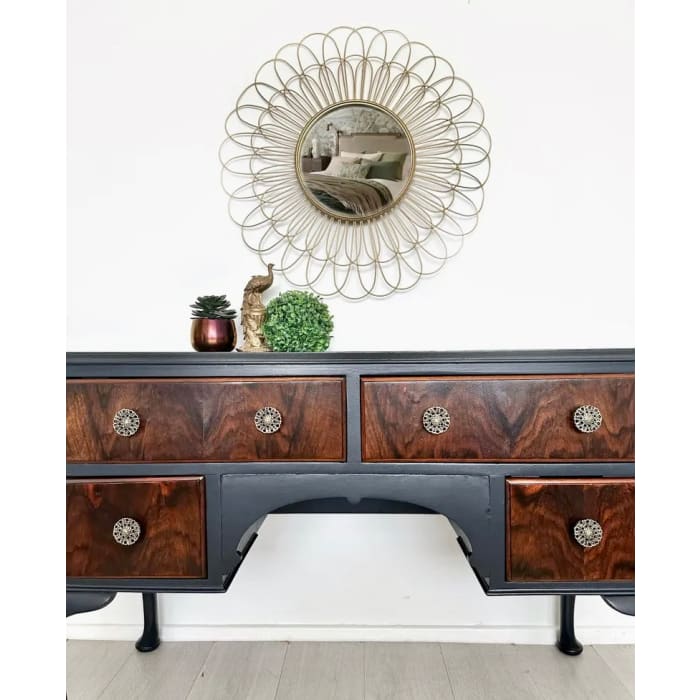 Vintage Queen Ann Dressing Table | Burr Walnut by Gracie’s