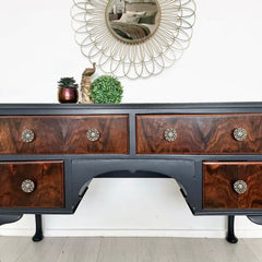 Vintage Queen Ann Dressing Table | Burr Walnut by Gracie’s