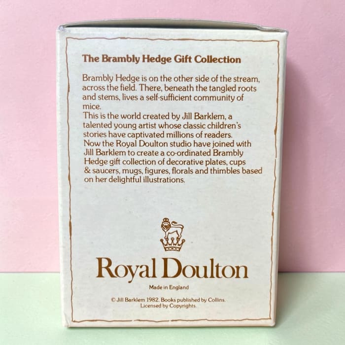 Vintage Royal Doulton Brambly Hedge Miniatures Bone China Sugar Bowl in Original Box