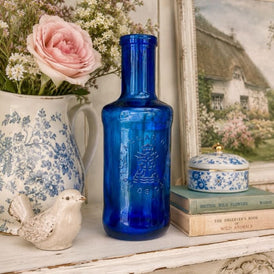 Vintage Solán de Cabras Cobalt Blue Glass Bottle | Iconic