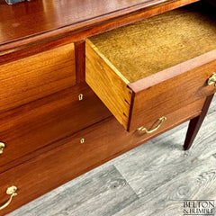 Close-up of dovetailed drawers