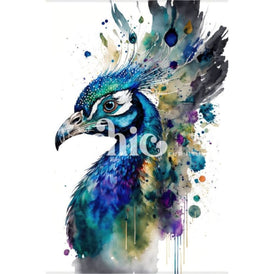Watercolour Peacock (Left) | It’s So Chic | A0-A4 | Deluxe