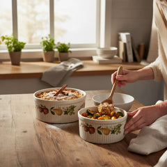 Wedgwood Quince Fluted Soufflé Bowls – Pair