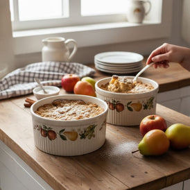Wedgwood Quince Fluted Soufflé Bowls – Pair