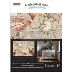 Whispering Windfall A1 Decoupage Paper by Redesign With Prima | 23.4” x 33.1”