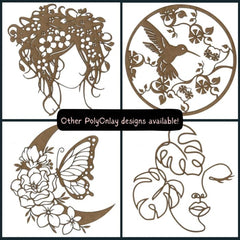 Woman with Flower Head Wood Shape S115 by PolyOnlay Precision Art