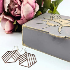 Wooden Earring Blanks by PolyOnlay Precision Art | Single Pack