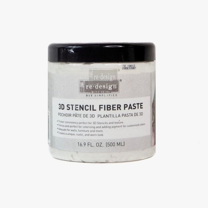 3D Stencil Fiber Paste | Redesign With Prima | 500ml | Furniture Stencils, Stencils for Walls, Prima Stencils