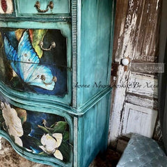 A1 Decoupage Paper | Sapphire Angel | Redesign With Prima | 23.4” x 33.1” | Butterfly Decoupage Paper, Butterfly Decor, Butterfly Furniture