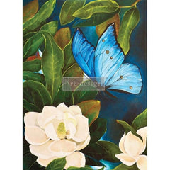 A1 Decoupage Paper | Sapphire Angel | Redesign With Prima | 23.4” x 33.1” | Butterfly Decoupage Paper, Butterfly Decor, Butterfly Furniture