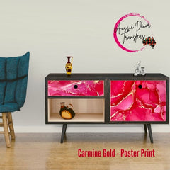 Alcohol Ink Print | Carmine Gold | Aussie Decor Transfers |