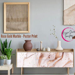 Alcohol Ink Print | Rose Gold Marble | Aussie Decor