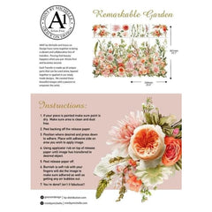 Artists First Transfer | Remarkable Garden | Mint by Michelle & Grace on Design | Floral Furniture Transfers, Wildflower Decal, Wall Art