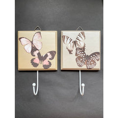 Butterfly Coat Hook - Wooden Clothes Hook - Girls Bedroom Hooks - Coat Hooks Kids - Wooden Wall Hooks - Nursery Hooks