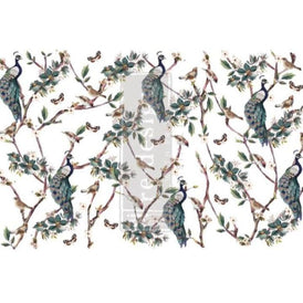 NEW | Prima Transfer | Avian Sanctuary | Redesign With Prima | Peacock Furniture Transfer, Peacock Decals, Decor, Print, Bird Wall Stickers