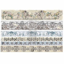 Prima Transfer | Distressed Borders | Redesign With Prima | Blue Floral Furniture Transfers, Decals, Stickers, Rub on Transfers