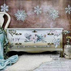 Prima Transfer | Evergreen Florals | Redesign With Prima | 24” x 35” | Winter Transfer, Leaf Transfers, Winter Decal, Crafts