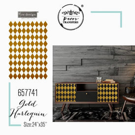 NEW Prima Transfer | Gold Harlequin | Redesign With Prima | 24” x 35”