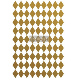 NEW Prima Transfer | Gold Harlequin | Redesign With Prima | 24” x 35”